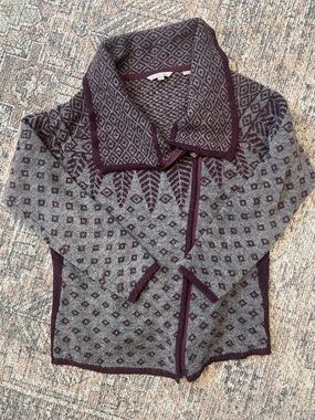 Royal Robbins Wool Blend Shawl Collar Cardigan Cozy Outdoor Sweater L